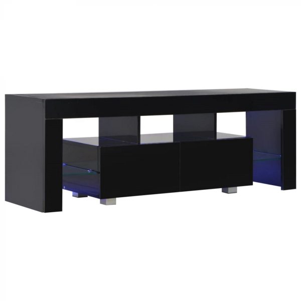 Meuble TV Hugo - avec éclairage Led - largeur 140 cm - noir - VDD World