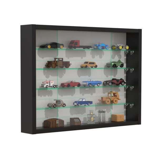 VDD Vitrine debout vitrine murale suspendue - étagères en verre de 4,5 cm de profondeur - VDD World