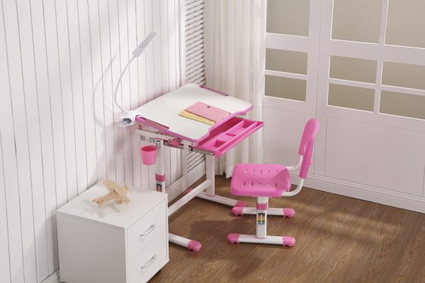 Bureau table à dessin pour enfants avec chaise de bureau - bureau d'école - VDD World