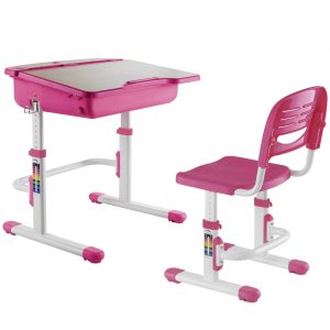 Bureau pour enfants avec chaise de bureau - table à dessin - bureau d'école - réglable de manière er