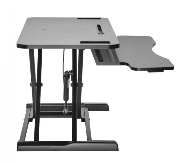 Bureau assis debout rehausseur ergonomique - poste de travail réglable en hauteur - 80 cm de large - VDD World