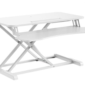 Bureau assis debout rehausseur ergonomique - poste de travail réglable en hauteur - 80 cm de large