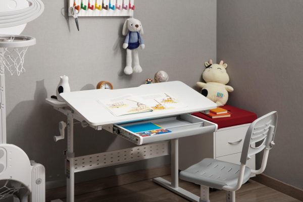 Table à dessin de bureau pour enfants - réglable en hauteur ergonomique - table d'école - VDD World
