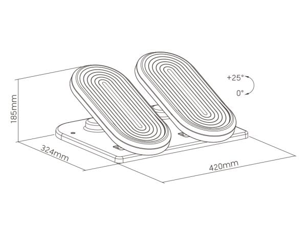 Repose-pieds avec fonction stepper - repose-pieds sous le bureau - VDD World