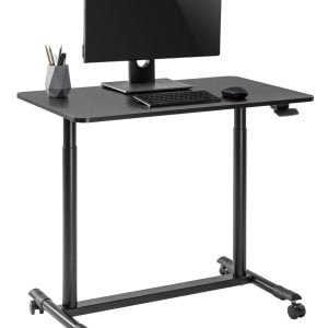 Bureau assis debout mobile - table pour ordinateur portable - réglable en hauteur