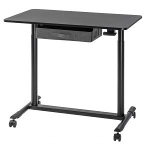 Bureau assis debout mobile - table pour ordinateur portable - réglable en hauteur - 91