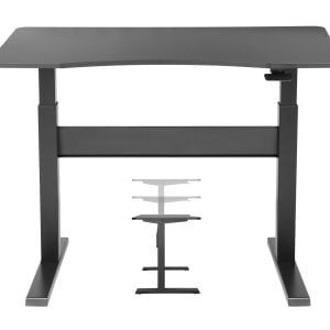 Support de bureau assis - table d'ordinateur portable - réglable en hauteur - 120 x 67