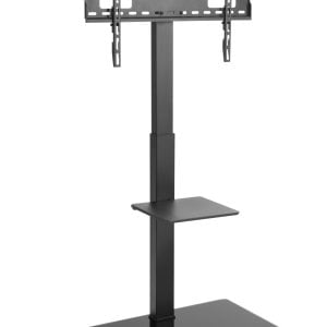 Meuble TV - Support TV - orientable - réglable en hauteur de 134 cm à 146 cm - noir