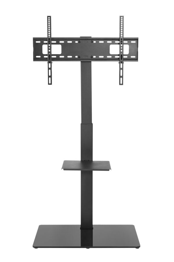 Meuble TV - Support TV - orientable - réglable en hauteur de 134 cm à 146 cm - noir - VDD World