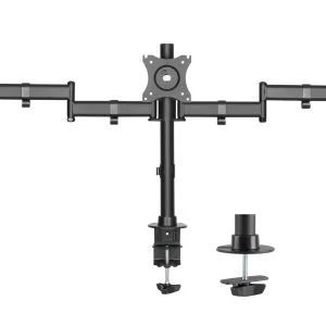 Support moniteur 3 écrans - bras moniteur - écrans jusqu'à 27 pouces - orientable inclinable orienta