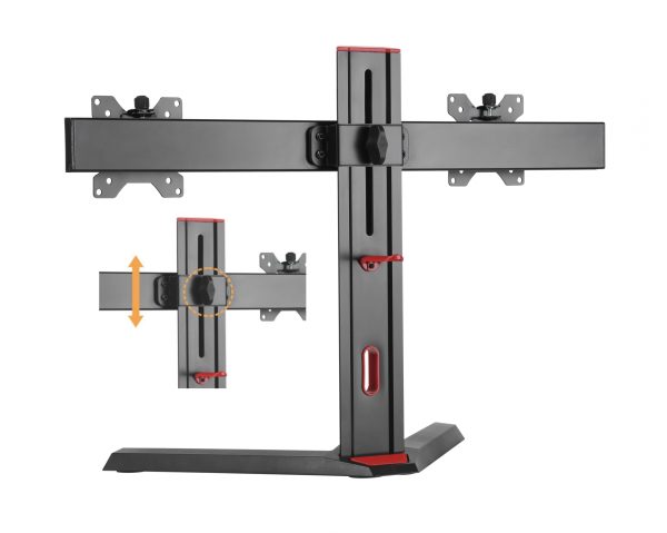 Moniteur de jeu standard Thomas pour deux écrans jusqu'à 27 pouces hauteur réglable 180 degrés rotat - VDD World