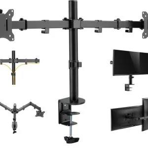 Bras de moniteur gaming 2 écrans - support moniteur - orientable et inclinable