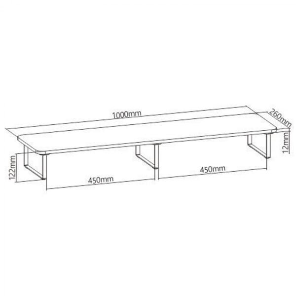 Rehausse moniteur - 100 cm de large - VDD World