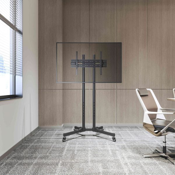 Trépied pour meuble TV - mobile - réglable en hauteur et inclinable - VDD World