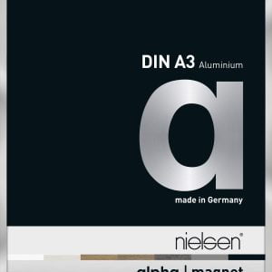 Chargeur frontal interchangeable Nielsen Alpha Magnet aluminium format A3 Argent