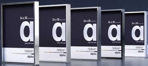 Chargeur frontal interchangeable Nielsen Alpha Magnet aluminium format A3 Argent - VDD World