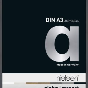 Chargeur frontal interchangeable Nielsen Alpha Magnet aluminium format A3 Brillant Gris foncé