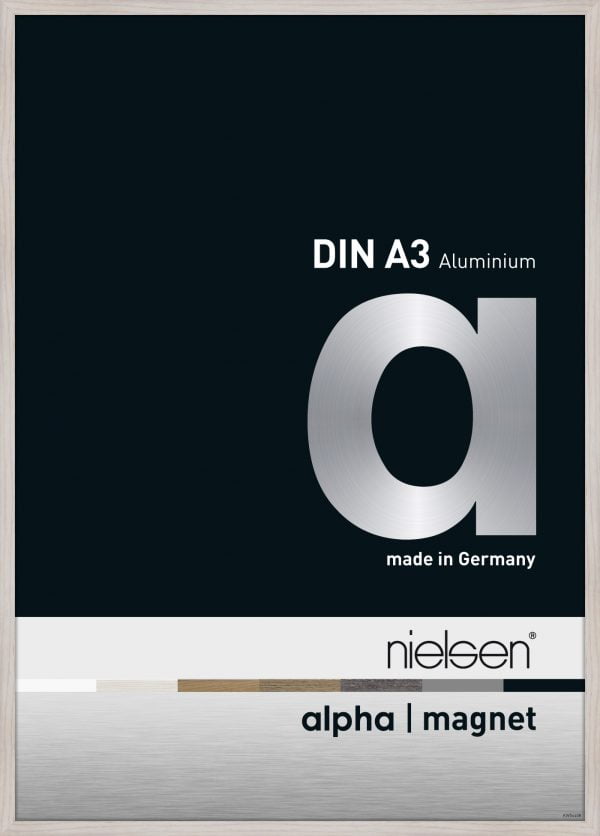 Chargeur frontal interchangeable Nielsen Alpha Magnet aluminium format A3 Whitewash - VDD World