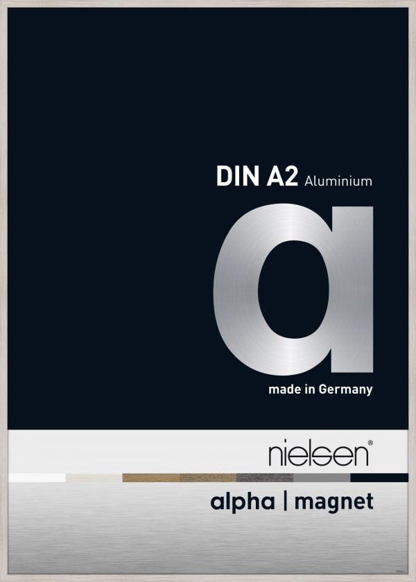 Chargeur frontal à châssis interchangeable Nielsen Alpha Magnet aluminium format A2 Whitewash - VDD World