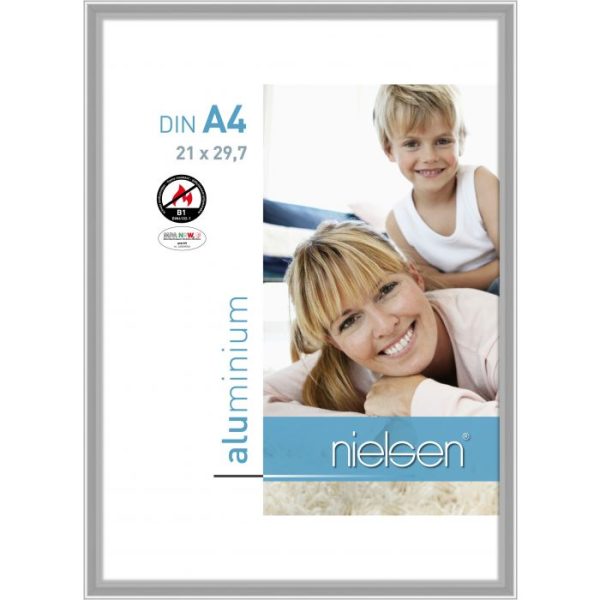 Cadre photo affiche cadre A4 ignifuge ignifuge cadre photo argent aluminium B1 certification DIN 41 - VDD World