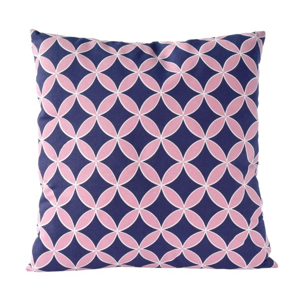 Coussin décoration coussin Blossom 45 x 45 cm bleu rose - VDD World