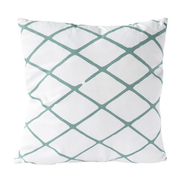 Coussin décoratif coussin décoratif Diamond 45 x 45 cm blanc vert - VDD World