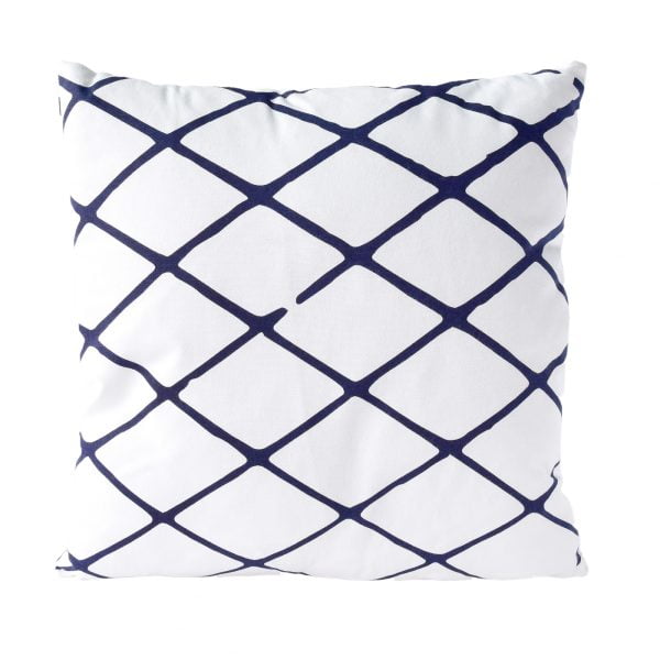 Coussin décoratif coussin décoratif Diamond 45 x 45 cm blanc bleu - VDD World