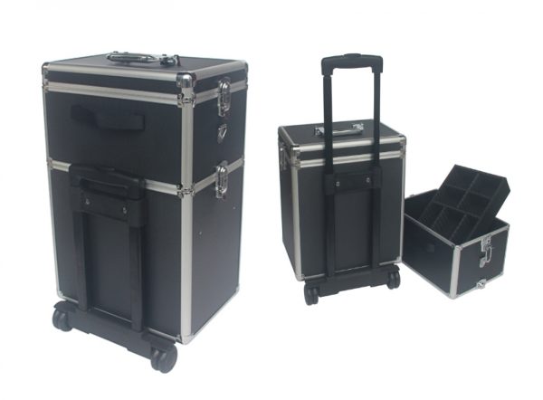 Valise de coiffure trolley - Valise de maquillage trolley - Valise de maquillage - Valise de beauté - VDD World