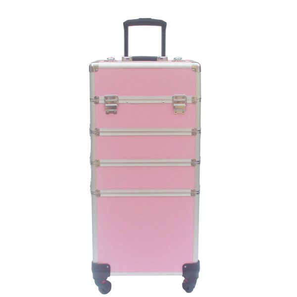 Maquillage Maquillage Valise Cosmétique Chariot Coiffure Beauty Case 4 en 1 Rose - VDD World