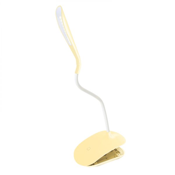 Lampe de bureau LED lampe de table lampe à pince flexible avec variateur tactile (jaune) - VDD World