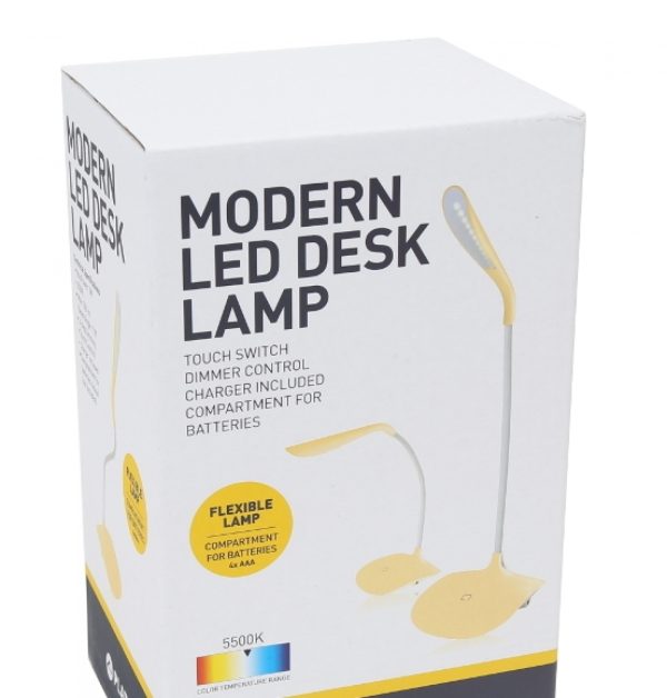 Lampe de bureau LED lampe de table flexible avec variateur tactile (jaune) - VDD World