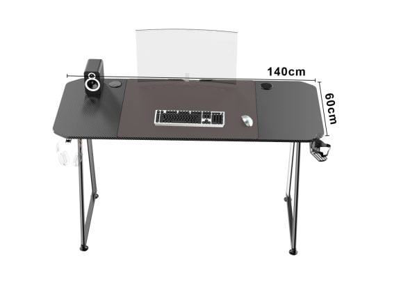 VDD Bureau de jeu - table d'ordinateur - 140 x 60 cm - VDD World