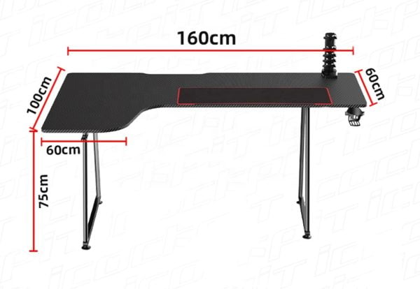 Bureau jeu Hugo - Bureau d'angle en L - 160 cm x 60 cm - VDD World