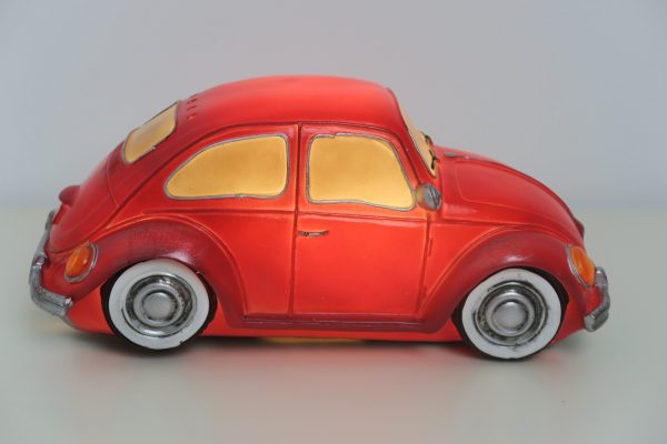 Veilleuse Lampe de table Beetle car rouge - VDD World