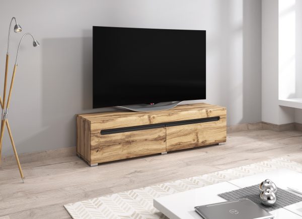 Meuble TV Meuble TV design Taylor 140 cm structure bois marron - VDD World