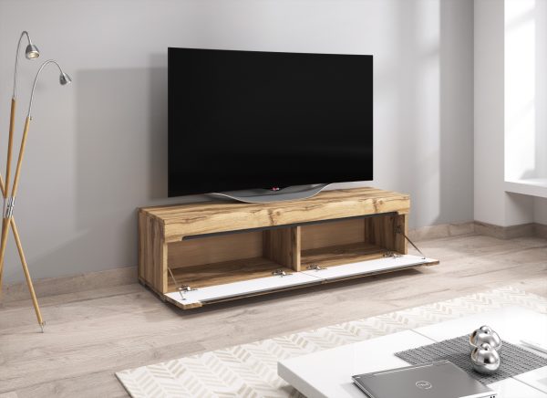 Meuble TV Meuble TV design Taylor 140 cm structure bois marron - VDD World