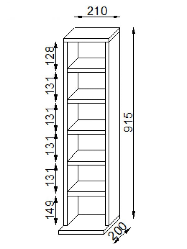 CD DVD armoire meuble armoire Elementa (blanc) - VDD World