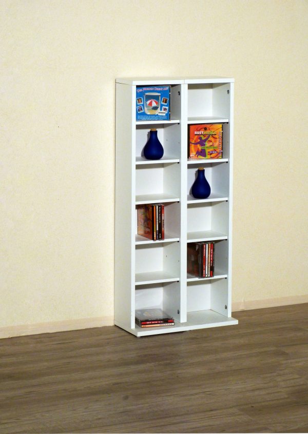 Compartiment armoire CD DVD Milano blanc - VDD World