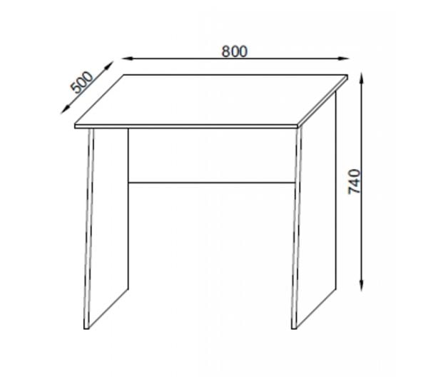 Table d'ordinateur de bureau Masola Mini chêne blanc couleur 80 cm de large - VDD World