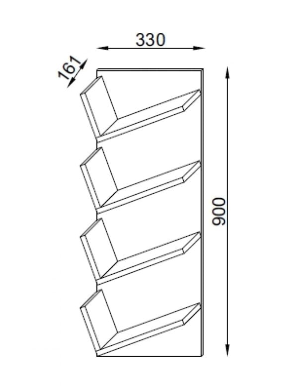 Support mural design armoire Lansi pour ranger CD ou jeux couleur hêtre - VDD World