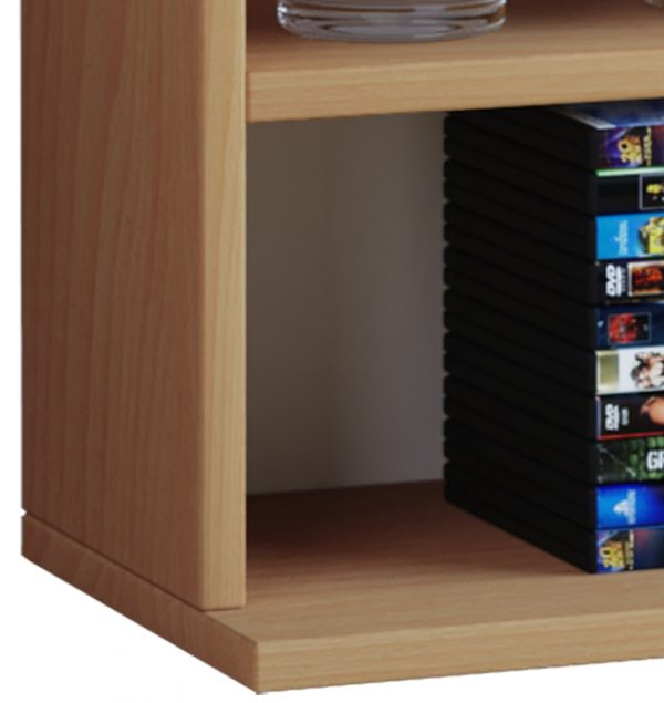 Compartiment CD DVD armoire ouverte Megosa mini hêtre - VDD World