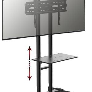 Base TV écran moniteur standard mobile réglable en hauteur noir