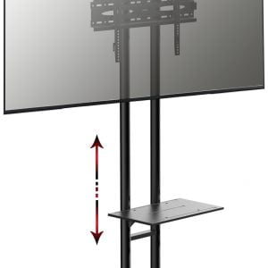 Base TV écran moniteur standard 190 cm mobile réglable en hauteur noir