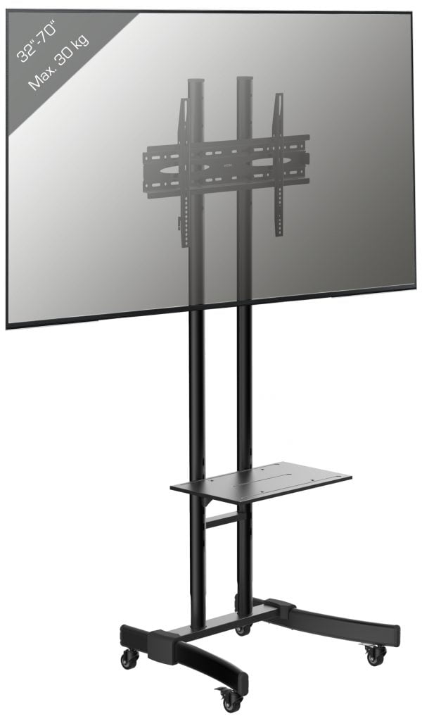 Base TV écran moniteur standard 190 cm mobile réglable en hauteur noir - VDD World