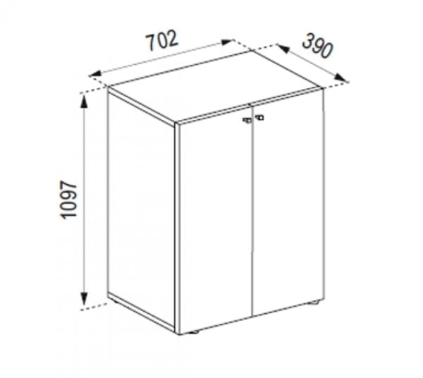 Armoire de rangement (chambre d'enfant) Vandol Lonal Mini 110 cm haut 3 compartiments de rangem - VDD World