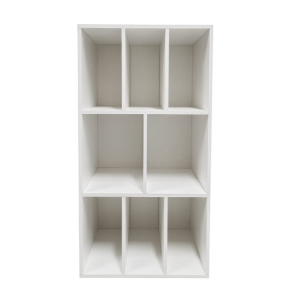 Armoire de rangement pour vinyles LP - armoire à disques - rack à disques - 8 compartiments - blanc - VDD World