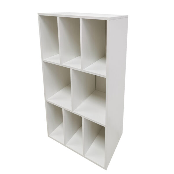 Armoire de rangement pour vinyles LP - armoire à disques - rack à disques - 8 compartiments - blanc - VDD World