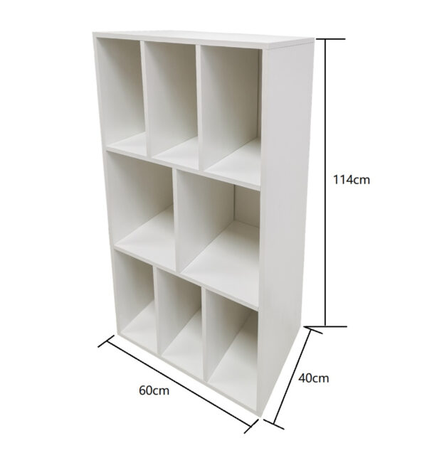 Armoire de rangement pour vinyles LP - armoire à disques - rack à disques - 8 compartiments - blanc - VDD World