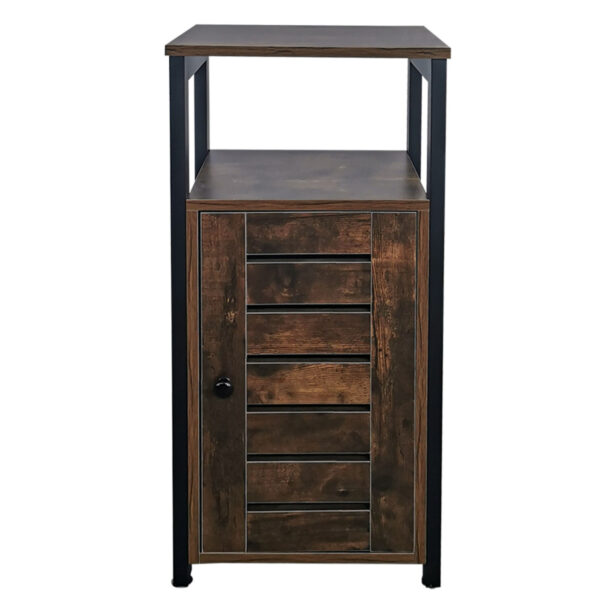 Armoire d'entrée Tough industrielle - table d'entrée - métal noir marron vintage - 78 cm de haut - VDD World