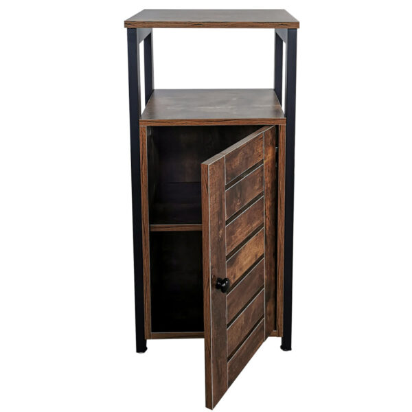 Armoire d'entrée Tough industrielle - table d'entrée - métal noir marron vintage - 78 cm de haut - VDD World